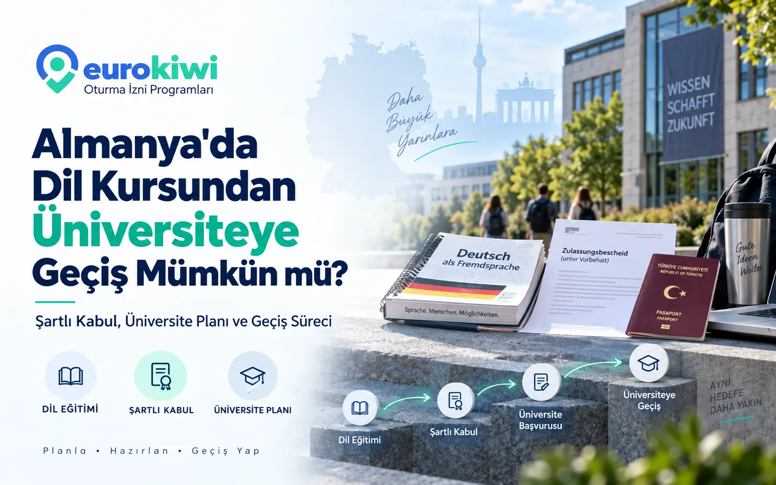 Almanya’da dil eğitimi sonrası şartlı kabul ve üniversiteye geçiş süreci