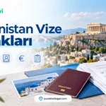 - Yunanistan vize evrakları hakkında hazırlanan EuroKiwi Legal rehberi için kapak görseli. Yunanistan Schengen vizesi başvurusunda gerekli belgeler, pasaport, finansal evraklar ve başvuru dosyası hakkında bilgi verir.